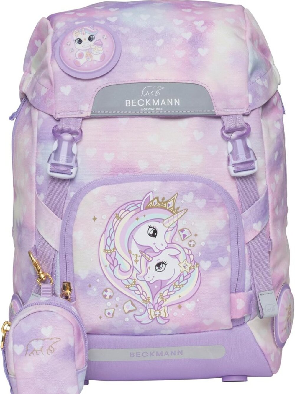 Beckmann Classic Kids 22L Backpack | Ergonomic with Rain Cover: Unicorn Princess